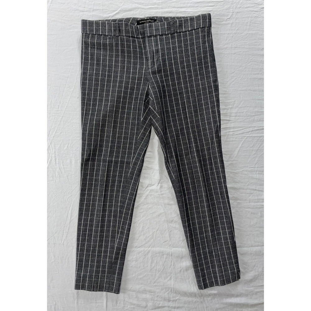 Banana Republic Sloan Fit Bi-Stretch Crop Chino Pants. Graph Check, 0P. EUC!!